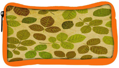 

Snoogg Eco Friendly Canvas Green Leaves Pattern Designer Student Pen Pencil Case Coin Purse Pouch Cosmetic Makeup Bag (ORANGE) Pouch(Multicolor)