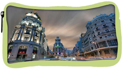 

Snoogg Eco Friendly Canvas Metropolis Designer Student Pen Pencil Case Coin Purse Pouch Cosmetic Makeup Bag (GREEN) Pouch(Multicolor)