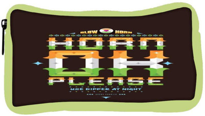 

Snoogg Eco Friendly Canvas Horn Ok Please 2744 Student Pen Pencil Case Coin Purse Pouch Cosmetic Makeup Bag (GREEN) Pouch(Multicolor)