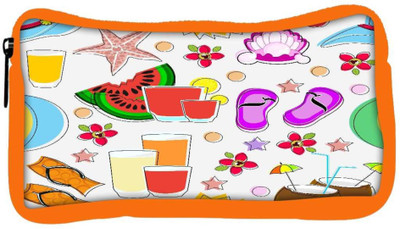 

Snoogg Eco Friendly Canvas Abstract Summer Background Student Pen Pencil Case Coin Purse Pouch Cosmetic Makeup Bag (ORANGE) Pouch(Multicolor)