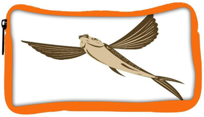 

Snoogg Eco Friendly Canvas Flying Fish Retro Style Student Pen Pencil Case Coin Purse Pouch Cosmetic Makeup Bag (ORANGE) Pouch(Multicolor)