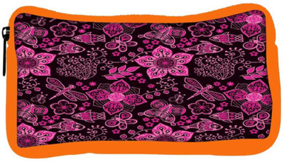 

Snoogg Eco Friendly Canvas Pink Floral Black Pattern Designer Student Pen Pencil Case Coin Purse Pouch Cosmetic Makeup Bag (ORANGE) Pouch(Multicolor)