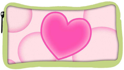 

Snoogg Eco Friendly Canvas Pink Heart Designer Student Pen Pencil Case Coin Purse Pouch Cosmetic Makeup Bag (GREEN) Pouch(Multicolor)