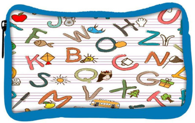 

Snoogg Eco Friendly Canvas Alphabets On Books Designer Student Pen Pencil Case Coin Purse Pouch Cosmetic Makeup Bag (BLUE) Pouch(Multicolor)