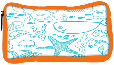 

Snoogg Eco Friendly Canvas Fish World White Pattern Designer Student Pen Pencil Case Coin Purse Pouch Cosmetic Makeup Bag (ORANGE) Pouch(Multicolor)
