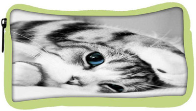

Snoogg Eco Friendly Canvas Kitten Cat Student Pen Pencil Case Coin Purse Pouch Cosmetic Makeup Bag (GREEN) Pouch(Multicolor)