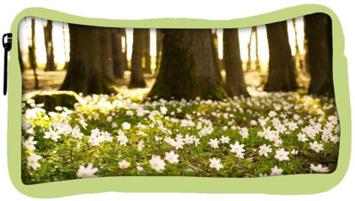 

Snoogg Eco Friendly Canvas Small White Flowers Designer Student Pen Pencil Case Coin Purse Pouch Cosmetic Makeup Bag (GREEN) Pouch(Multicolor)