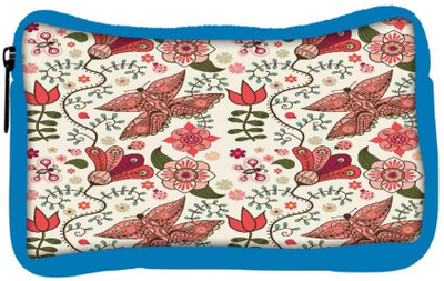

Snoogg Eco Friendly Canvas Floral Leaves White Designer Student Pen Pencil Case Coin Purse Pouch Cosmetic Makeup Bag (BLUE) Pouch(Multicolor)