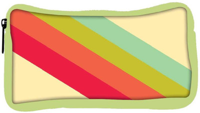 

Snoogg Eco Friendly Canvas Pastel Stripes Vector Designer Student Pen Pencil Case Coin Purse Pouch Cosmetic Makeup Bag (GREEN) Pouch(Multicolor)