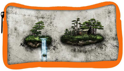 

Snoogg Eco Friendly Canvas Water Pouring Designer Student Pen Pencil Case Coin Purse Pouch Cosmetic Makeup Bag (ORANGE) Pouch(Multicolor)