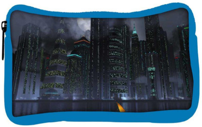 

Snoogg Eco Friendly Canvas Black City Designer Student Pen Pencil Case Coin Purse Pouch Cosmetic Makeup Bag (BLUE) Pouch(Multicolor)