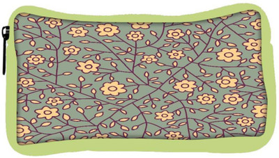 

Snoogg Eco Friendly Canvas Cream Flowers Designer Student Pen Pencil Case Coin Purse Pouch Cosmetic Makeup Bag (GREEN) Pouch(Multicolor)