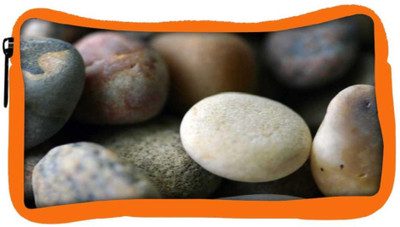 

Snoogg Eco Friendly Canvas Pebble Stone Designer Student Pen Pencil Case Coin Purse Pouch Cosmetic Makeup Bag (ORANGE) Pouch(Multicolor)