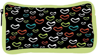 

Snoogg Eco Friendly Canvas Multicolor Hearts Black Pattern Designer Student Pen Pencil Case Coin Purse Pouch Cosmetic Makeup Bag (GREEN) Pouch(Multicolor)