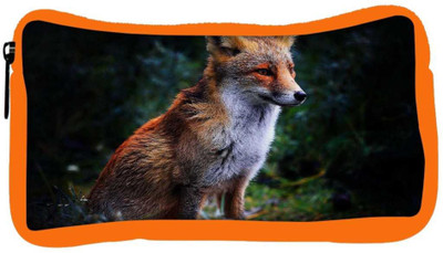 

Snoogg Eco Friendly Canvas Abstract Unique Fox Designer Student Pen Pencil Case Coin Purse Pouch Cosmetic Makeup Bag (ORANGE) Pouch(Multicolor)