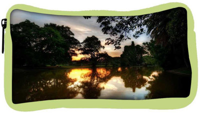 

Snoogg Eco Friendly Canvas Evening At Lake Side Designer Student Pen Pencil Case Coin Purse Pouch Cosmetic Makeup Bag (GREEN) Pouch(Multicolor)