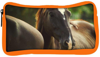 

Snoogg Eco Friendly Canvas Black Horse Designer Student Pen Pencil Case Coin Purse Pouch Cosmetic Makeup Bag (ORANGE) Pouch(Multicolor)