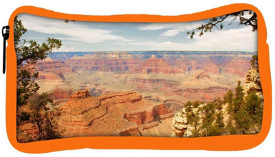 

Snoogg Eco Friendly Canvas Mountain View From Forest Designer Student Pen Pencil Case Coin Purse Pouch Cosmetic Makeup Bag (ORANGE) Pouch(Multicolor)