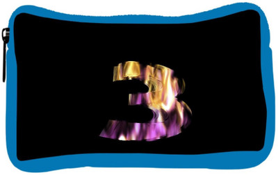

Snoogg Eco Friendly Canvas Flaming 3D Letter Student Pen Pencil Case Coin Purse Pouch Cosmetic Makeup Bag (BLUE) Pouch(Multicolor)