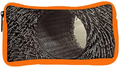 

Snoogg Eco Friendly Canvas Abstract Hole Basket Designer Student Pen Pencil Case Coin Purse Pouch Cosmetic Makeup Bag (ORANGE) Pouch(Multicolor)