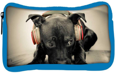 

Snoogg Eco Friendly Canvas Dog Listening To Red Beats Designer Student Pen Pencil Case Coin Purse Pouch Cosmetic Makeup Bag (BLUE) Pouch(Multicolor)