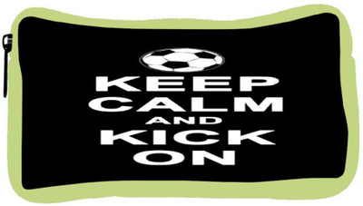 

Snoogg Eco Friendly Canvas Keep Calm And Kick On Student Pen Pencil Case Coin Purse Pouch Cosmetic Makeup Bag (GREEN) Pouch(Multicolor)