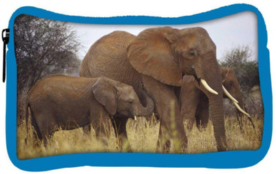 

Snoogg Eco Friendly Canvas Elephant Playing In Mud Designer Student Pen Pencil Case Coin Purse Pouch Cosmetic Makeup Bag (BLUE) Pouch(Multicolor)