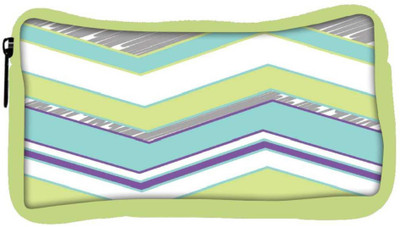 

Snoogg Eco Friendly Canvas Zig Zag Design 2368 Student Pen Pencil Case Coin Purse Pouch Cosmetic Makeup Bag (GREEN) Pouch(Multicolor)