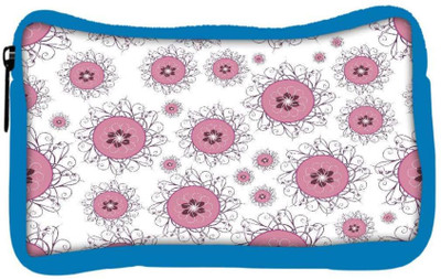 

Snoogg Eco Friendly Canvas Pink Circles Designer Student Pen Pencil Case Coin Purse Pouch Cosmetic Makeup Bag (BLUE) Pouch(Multicolor)
