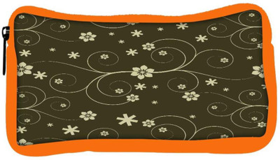 

Snoogg Eco Friendly Canvas Cream Flower Designer Student Pen Pencil Case Coin Purse Pouch Cosmetic Makeup Bag (ORANGE) Pouch(Multicolor)