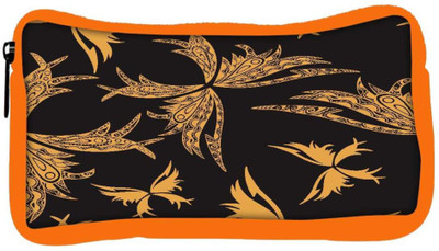 

Snoogg Eco Friendly Canvas Yellow Butterfly Black Pattern Designer Student Pen Pencil Case Coin Purse Pouch Cosmetic Makeup Bag (ORANGE) Pouch(Multicolor)