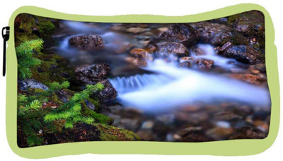 

Snoogg Eco Friendly Canvas Flowing Water Designer Student Pen Pencil Case Coin Purse Pouch Cosmetic Makeup Bag (GREEN) Pouch(Multicolor)
