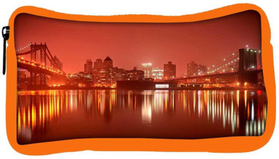 

Snoogg Eco Friendly Canvas Brooklyn Red Cityscape Designer Student Pen Pencil Case Coin Purse Pouch Cosmetic Makeup Bag (ORANGE) Pouch(Multicolor)