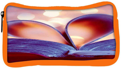 

Snoogg Eco Friendly Canvas Bookmark Love Heart Student Pen Pencil Case Coin Purse Pouch Cosmetic Makeup Bag (ORANGE) Pouch(Multicolor)