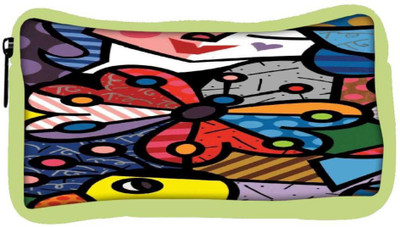 

Snoogg Eco Friendly Canvas Multicolor Butterfly Designer Student Pen Pencil Case Coin Purse Pouch Cosmetic Makeup Bag (GREEN) Pouch(Multicolor)
