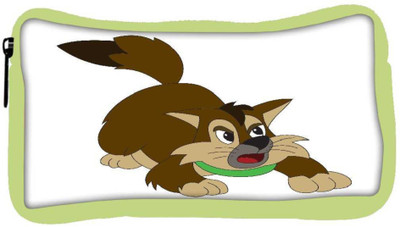 

Snoogg Eco Friendly Canvas Cat Student Pen Pencil Case Coin Purse Pouch Cosmetic Makeup Bag (GREEN) Pouch(Multicolor)
