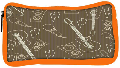 

Snoogg Eco Friendly Canvas Huitar And Mike Designer Student Pen Pencil Case Coin Purse Pouch Cosmetic Makeup Bag (ORANGE) Pouch(Multicolor)