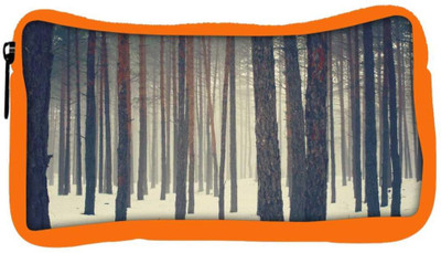 

Snoogg Eco Friendly Canvas Snow In Forest Designer Student Pen Pencil Case Coin Purse Pouch Cosmetic Makeup Bag (ORANGE) Pouch(Multicolor)