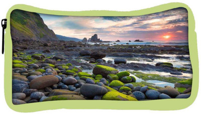

Snoogg Eco Friendly Canvas Green Pebble Stone Designer Student Pen Pencil Case Coin Purse Pouch Cosmetic Makeup Bag (GREEN) Pouch(Multicolor)