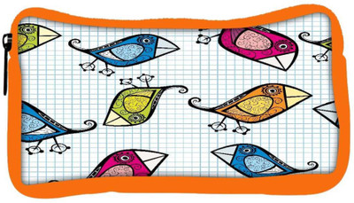 

Snoogg Eco Friendly Canvas Colorful Birds Designer Student Pen Pencil Case Coin Purse Pouch Cosmetic Makeup Bag (ORANGE) Pouch(Multicolor)
