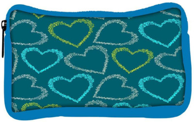 

Snoogg Eco Friendly Canvas Colorful Hearts Green Pattern Designer Student Pen Pencil Case Coin Purse Pouch Cosmetic Makeup Bag (BLUE) Pouch(Multicolor)