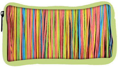 

Snoogg Eco Friendly Canvas Colorful Strips Designer Student Pen Pencil Case Coin Purse Pouch Cosmetic Makeup Bag (GREEN) Pouch(Multicolor)