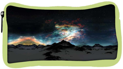 

Snoogg Eco Friendly Canvas Aurora Galaxy Student Pen Pencil Case Coin Purse Pouch Cosmetic Makeup Bag (GREEN) Pouch(Multicolor)