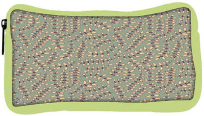 

Snoogg Eco Friendly Canvas Cream Small Leaves Designer Student Pen Pencil Case Coin Purse Pouch Cosmetic Makeup Bag (GREEN) Pouch(Multicolor)