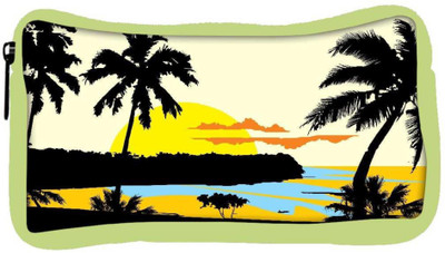

Snoogg Eco Friendly Canvas Tropical Landscape Student Pen Pencil Case Coin Purse Pouch Cosmetic Makeup Bag (GREEN) Pouch(Multicolor)