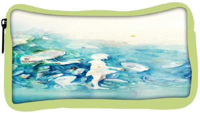 

Snoogg Eco Friendly Canvas Watercolor-Blue-Girl Designer Student Pen Pencil Case Coin Purse Pouch Cosmetic Makeup Bag (GREEN) Pouch(Multicolor)