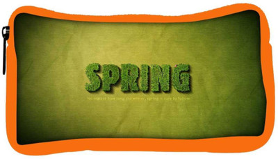 

Snoogg Eco Friendly Canvas Spring Designer Student Pen Pencil Case Coin Purse Pouch Cosmetic Makeup Bag (ORANGE) Pouch(Multicolor)