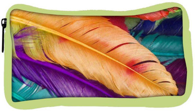 

Snoogg Eco Friendly Canvas Feathers Colourful Student Pen Pencil Case Coin Purse Pouch Cosmetic Makeup Bag (GREEN) Pouch(Multicolor)