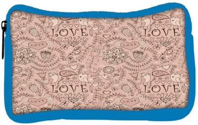 

Snoogg Eco Friendly Canvas Love Birds Cream Pattern Designer Student Pen Pencil Case Coin Purse Pouch Cosmetic Makeup Bag (BLUE) Pouch(Multicolor)