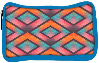 

Snoogg Eco Friendly Canvas Colorful Triangles Designer Student Pen Pencil Case Coin Purse Pouch Cosmetic Makeup Bag (BLUE) Pouch(Multicolor)